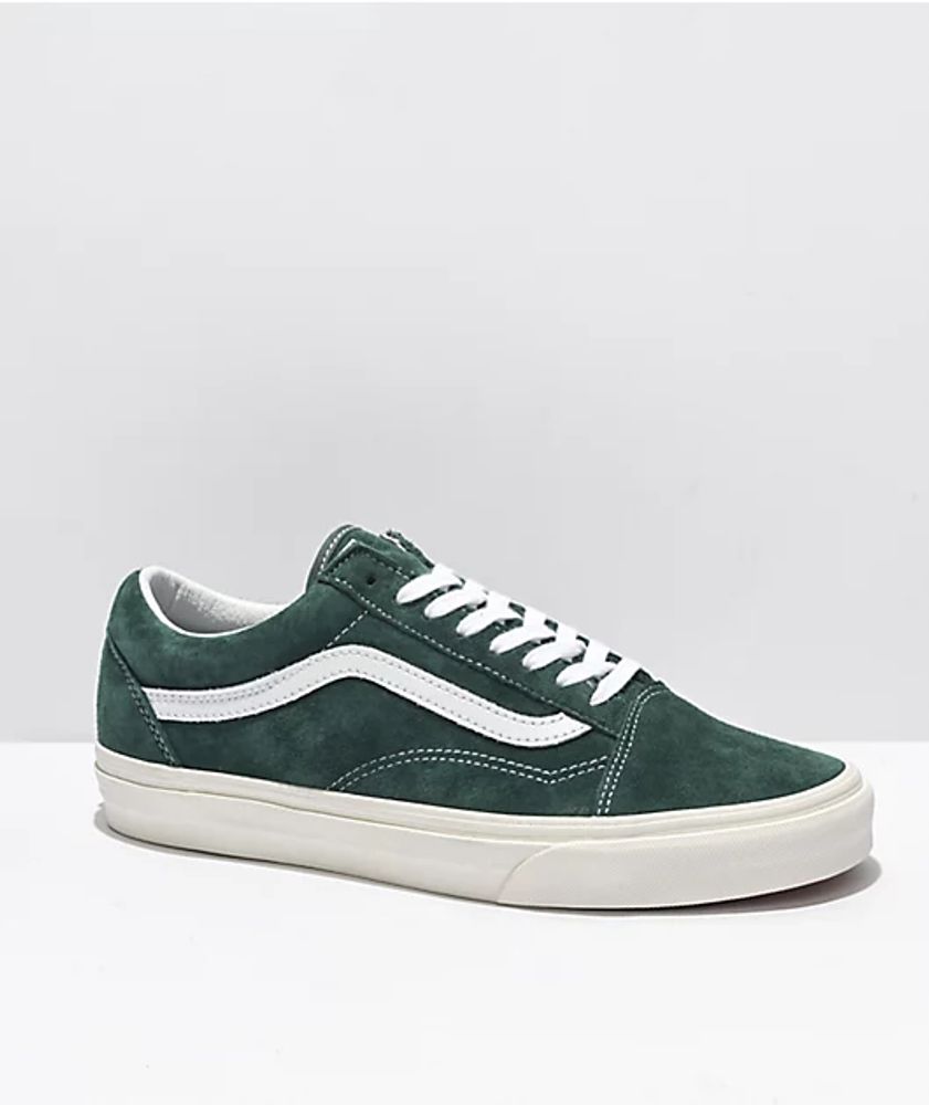 Vans Old Skool Pig Suede Jungle Green & White Skate Shoes Mall of America®