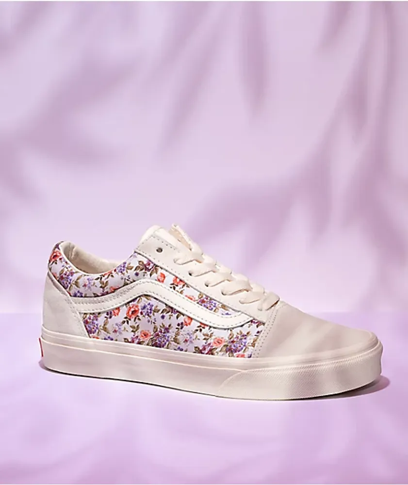 Vans old skool vintage floral marshmallow sales