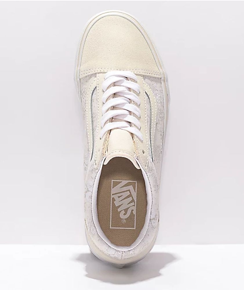 Old skool shop floral platform sneaker