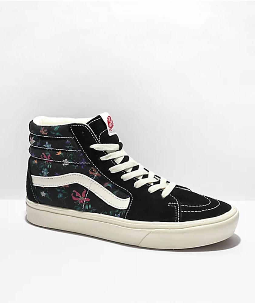 Vans Sk8Hi ComfyCush Fatal Floral & Black Skate Shoes Plaza Las Americas