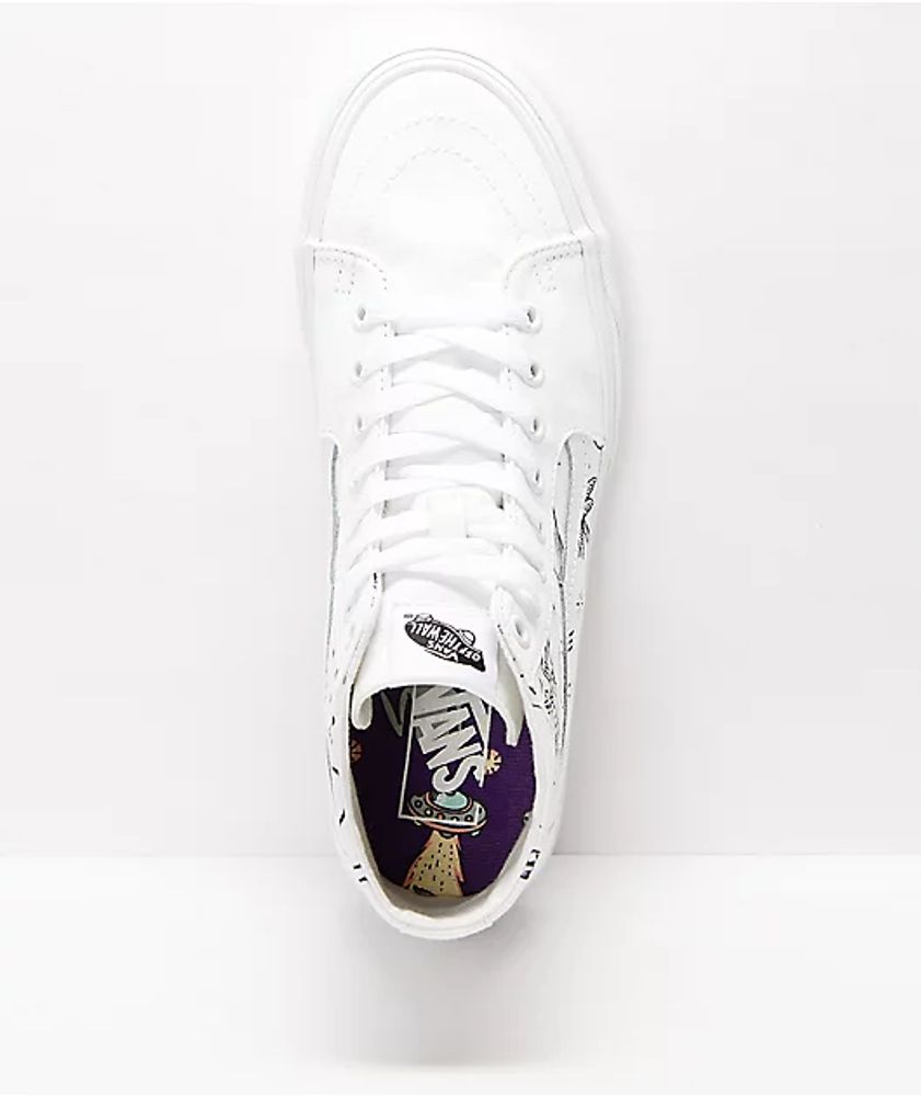 Atcq vans on sale sk8 hi white