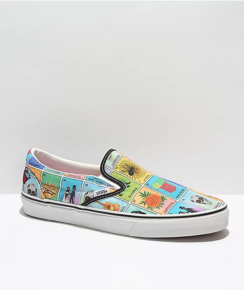 Vans SlipOn Loteria Multi & White Skate Shoes Mall of America®