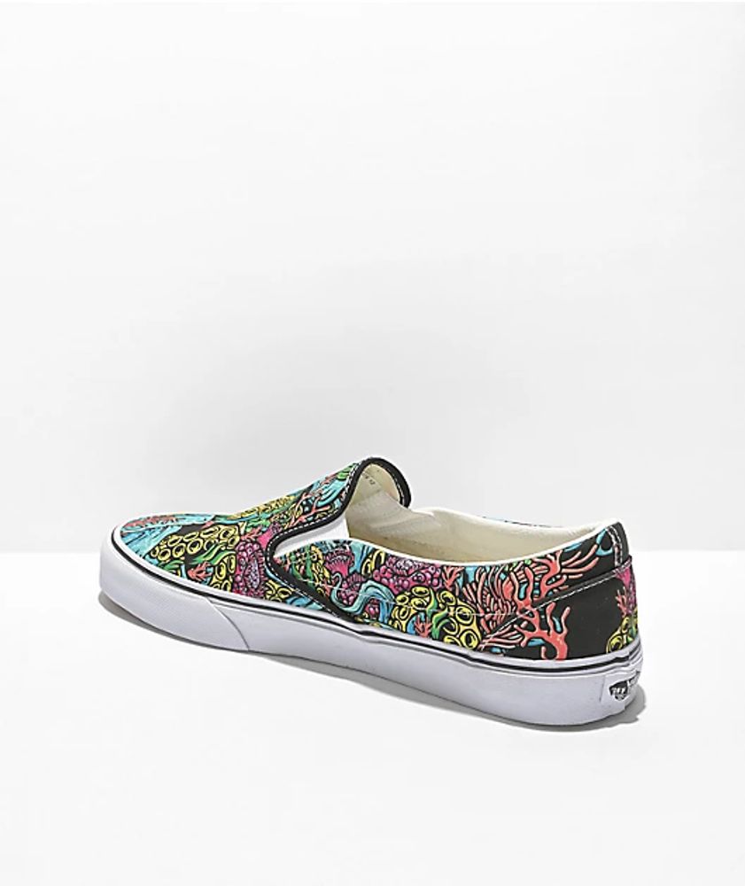 Vans Slip-On Underwater Black Skate Shoes | Mall of America®