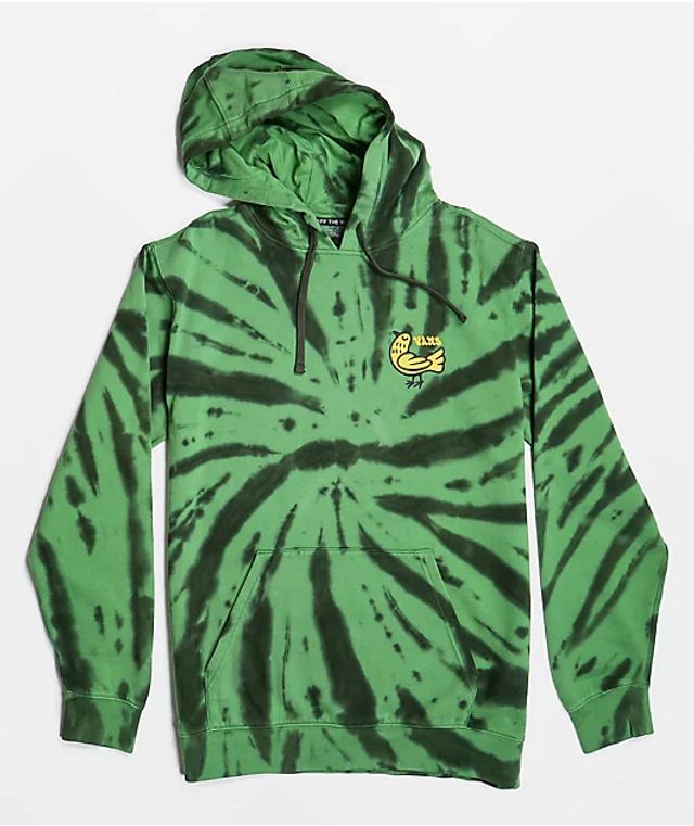Lime green and black tie dye hoodie sales