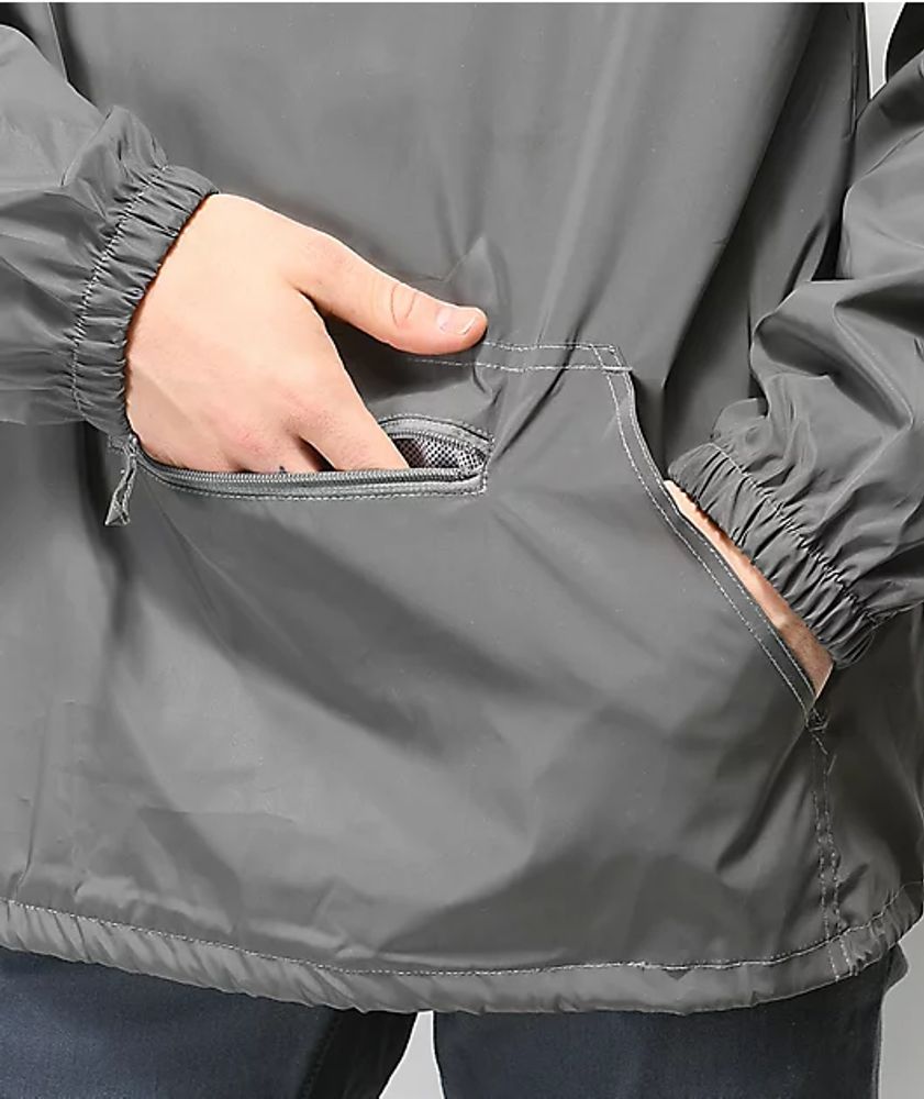 Zine Glo Reflective Silver Anorak Windbreaker Jacket Mall of