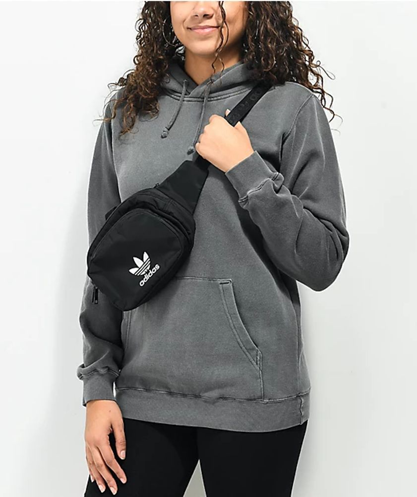Adidas originals trefoil bumbag in black store