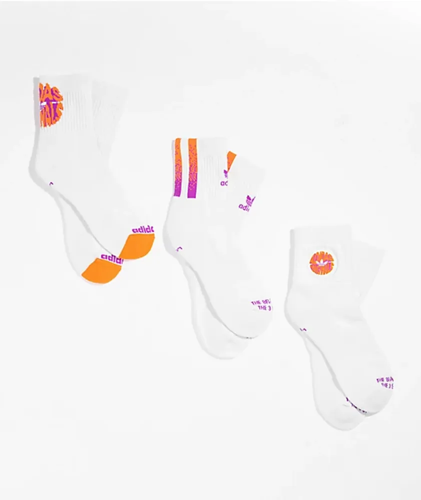 Adidas Spiral 3 Pack White Quarter Socks Mall of America®