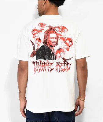 SKOOT Tシャツ trippie redd着用 1400 by Trippie Redd Figures Black Washed T-Shirt | Liberty Center