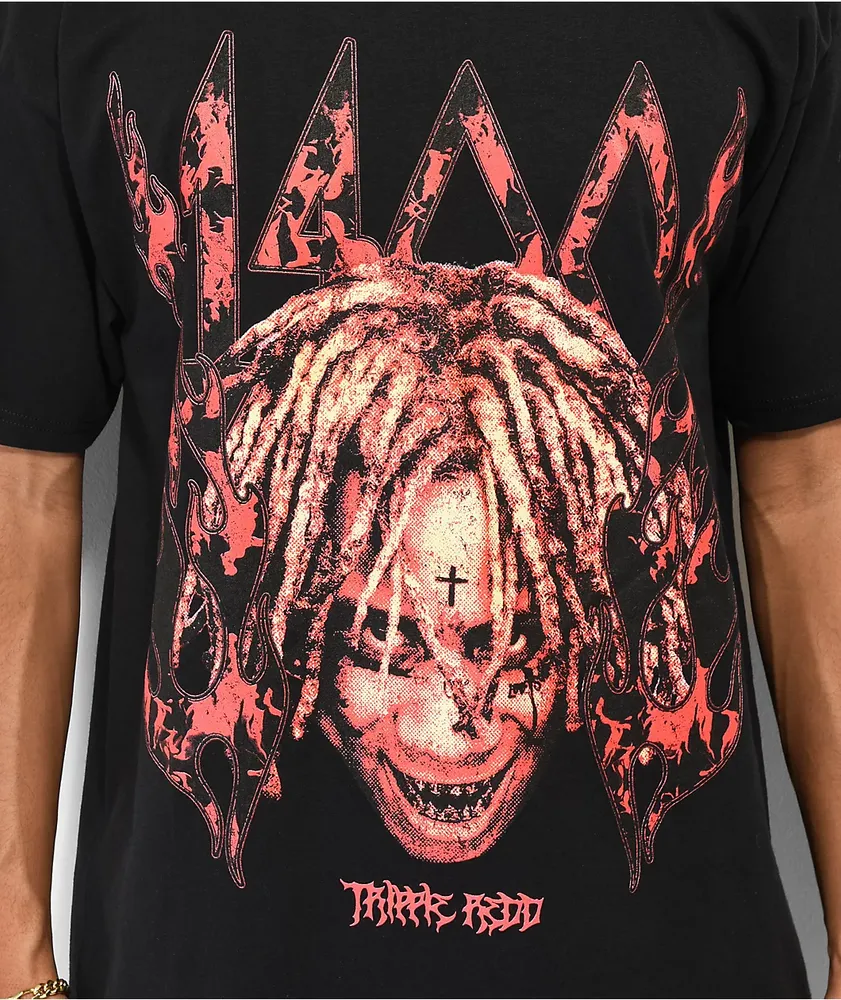 Trippie Redd Tシャツ サイケデリックデザインサイズXXL 1400 by Trippie Redd Black T-Shirt | MainPlace Mall