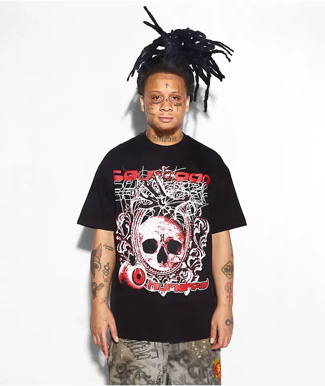 1400 by Trippie Redd Skull Head Black T-Shirt at Foxvalley