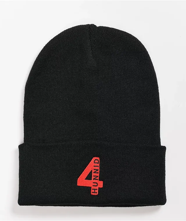 4Hunnid 4 Logo Black Beanie | Arden Fair