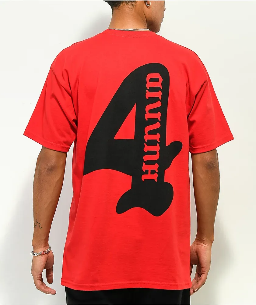 4Hunnid 4H Logo Red T Shirt Hamilton Place