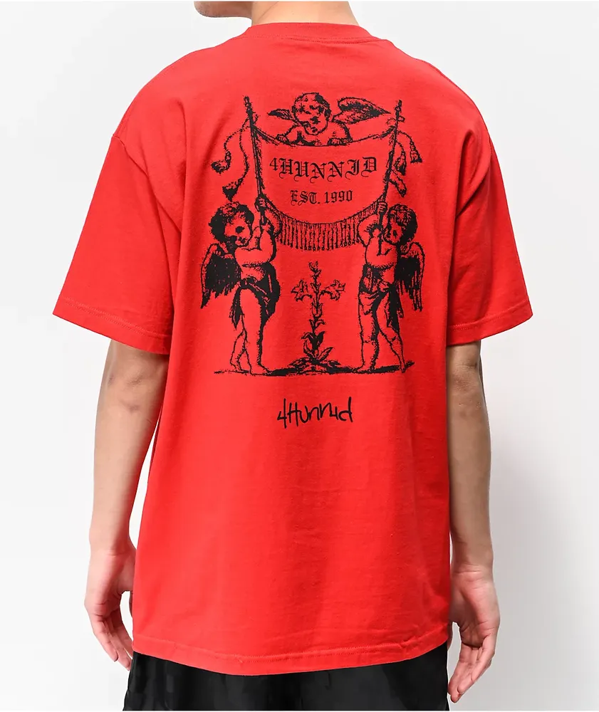 4Hunnid Angels Red T-Shirt | Vancouver Mall