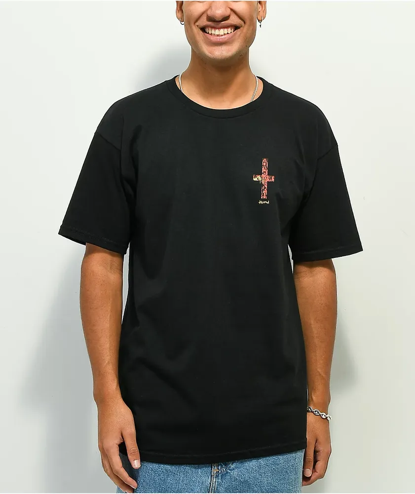 4Hunnid Cross Black T-Shirt | MainPlace Mall