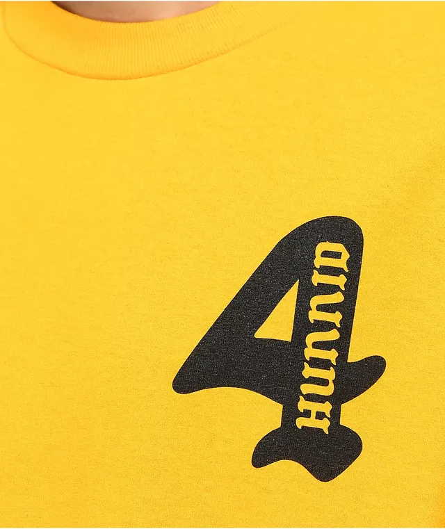 Yellow 4hunnid shirt new arrivals