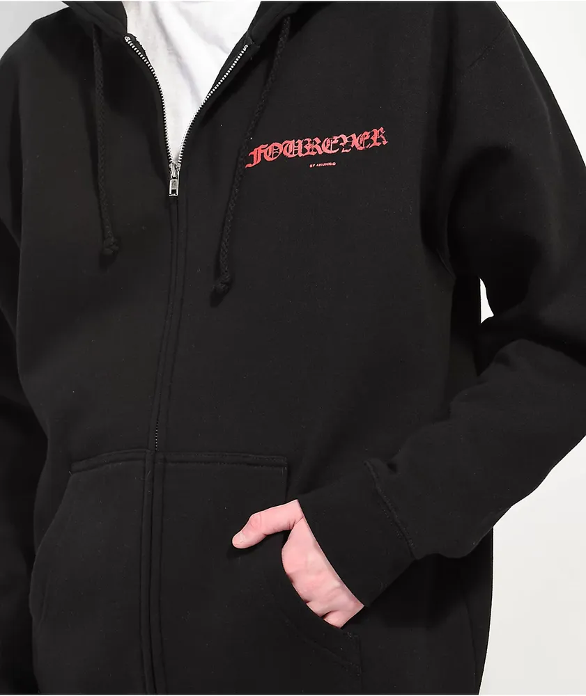 4hunnid on sale black hoodie
