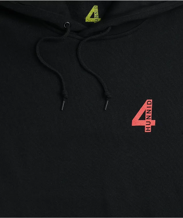 4hunnid black hoodie discount