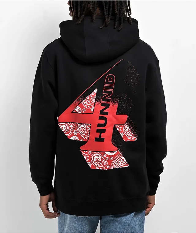 Red outlet 4hunnid hoodie