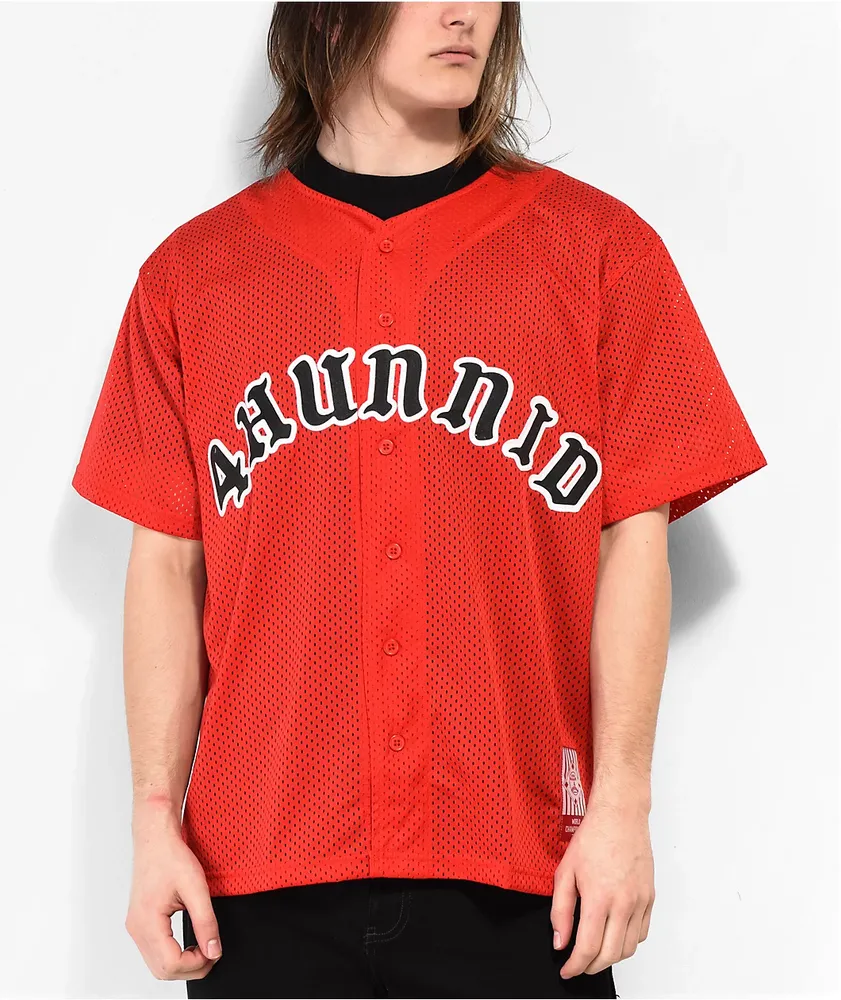 4Hunnid Homerun Red Baseball Jersey | Pueblo Mall