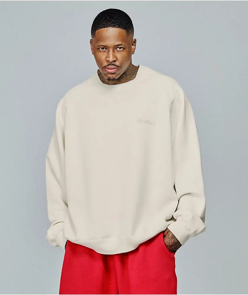 4Hunnid Komfort Kollection Cream Pigment Dye Crewneck Sweatshirt