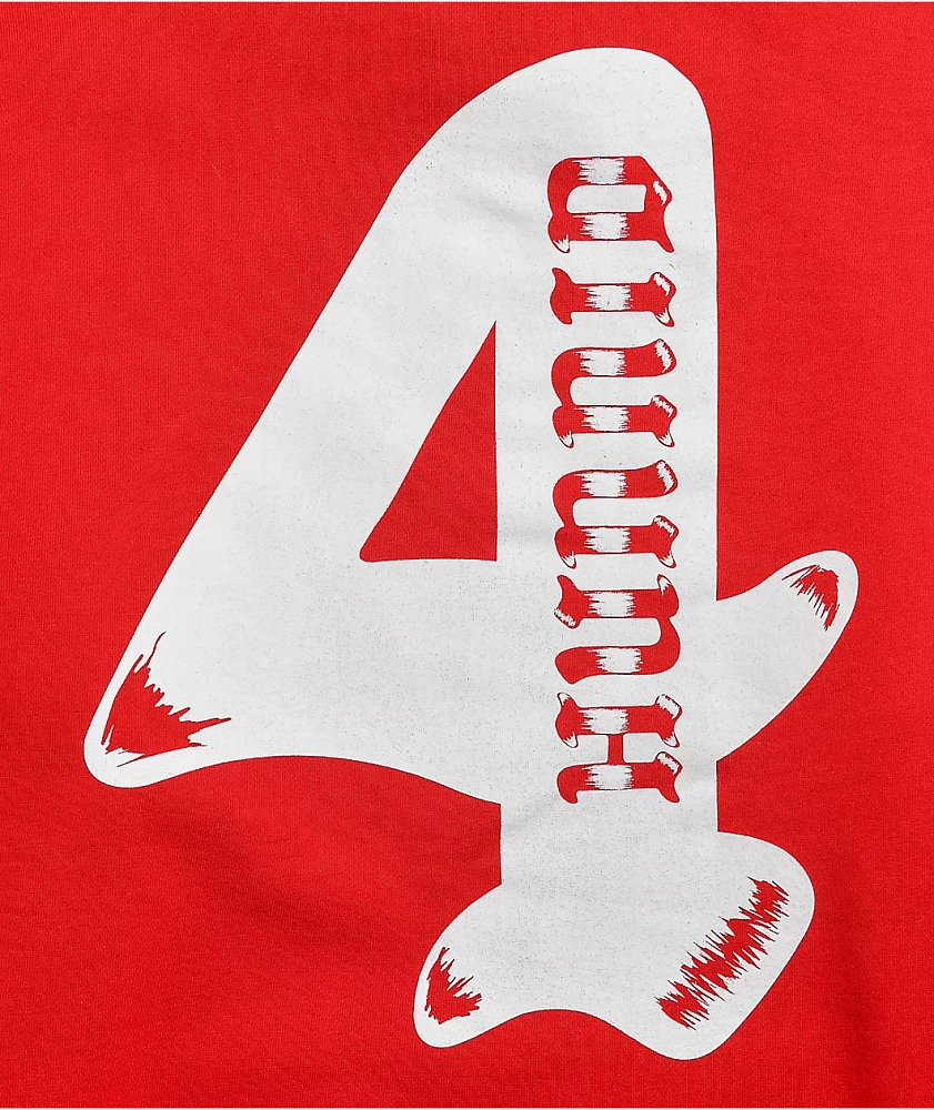4Hunnid Large 4 Worldwide Red Hoodie at CoolSprings Galleria in