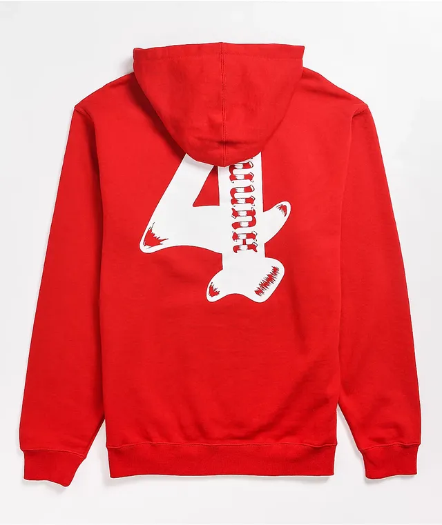 4Hunnid Large 4 Worldwide Red Hoodie | Vancouver Mall