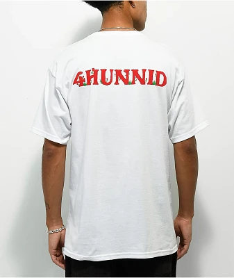 Tシャツ・カットソー NOT4NERD N4ND Drip Logo TShirts White J1TS001BWH 4Hunnid Rose White T-Shirt at CoolSprings Galleria in