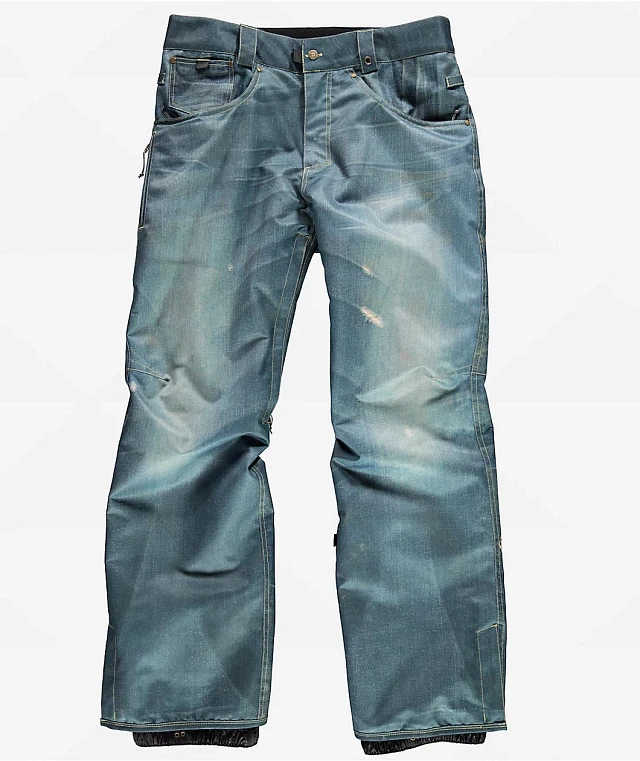 686 Deconstructed Denim Indigo 10K Snowboard Pants | Arden Fair