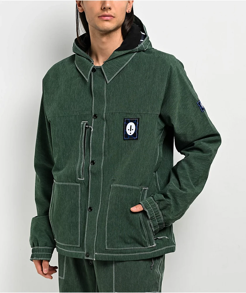 686 Dojo Forest Green 20K Denim Snowboard Jacket | Arden Fair