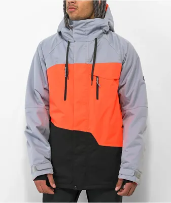 686 Geo Insulated Blue, Grey & Black Kids 10K Snowboard Jacket