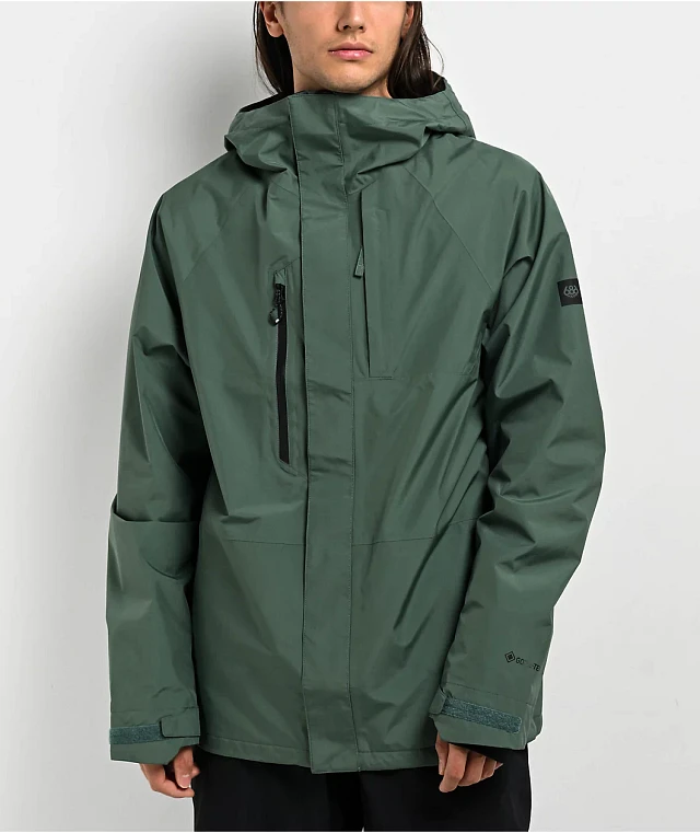 686 Gore-Tex Core Shell Cypress Green Snowboard Jacket