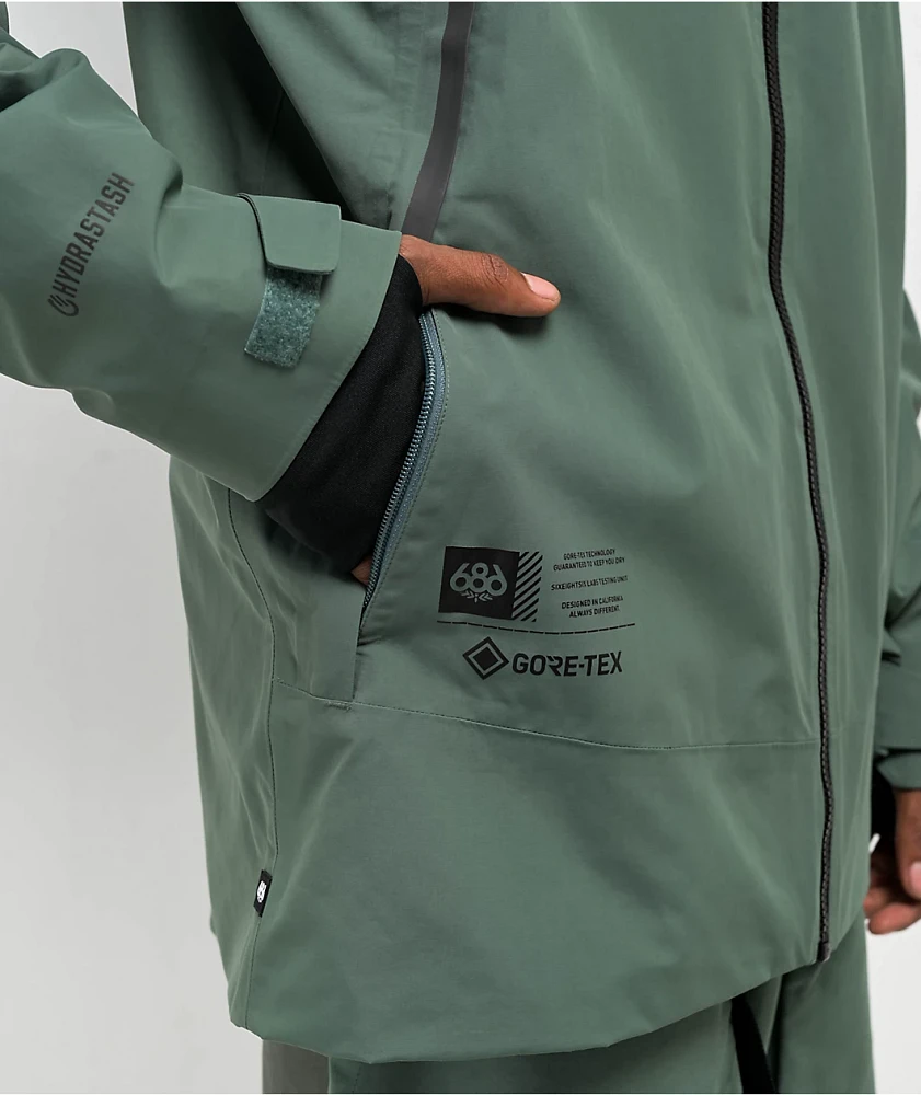 686 Gore-Tex Hydrastash Sync Green Snowboard Jacket at Hamilton