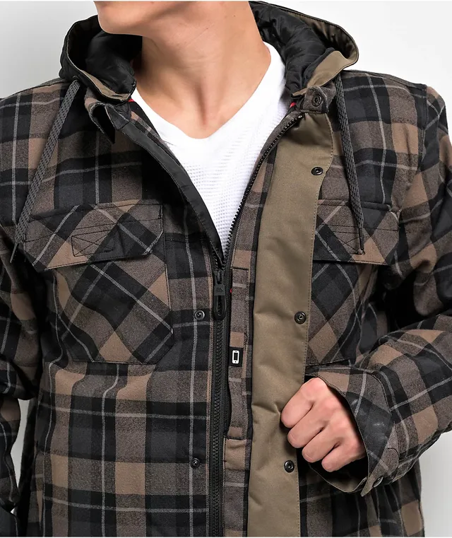 Flannel top snowboard jacket