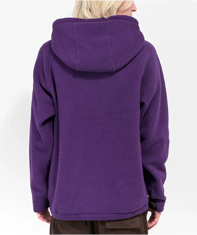 Purple sherpa hoodie shop