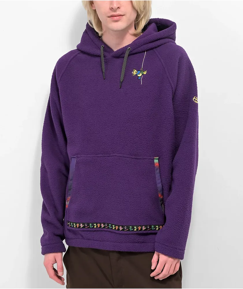 Purple sherpa hoodie outlet