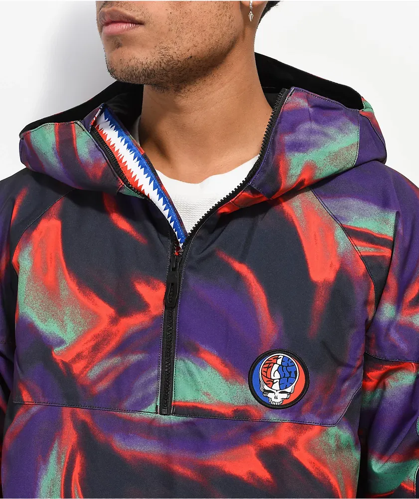 686 x Grateful Dead Renewal Purple Tie-Dye Anorak Snowboard Jacket
