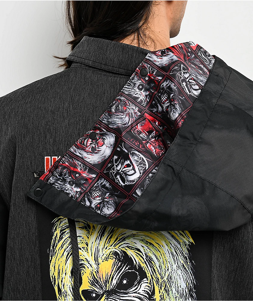 686 x Iron Maiden Insulated Battle Black Denim 10K Snowboard