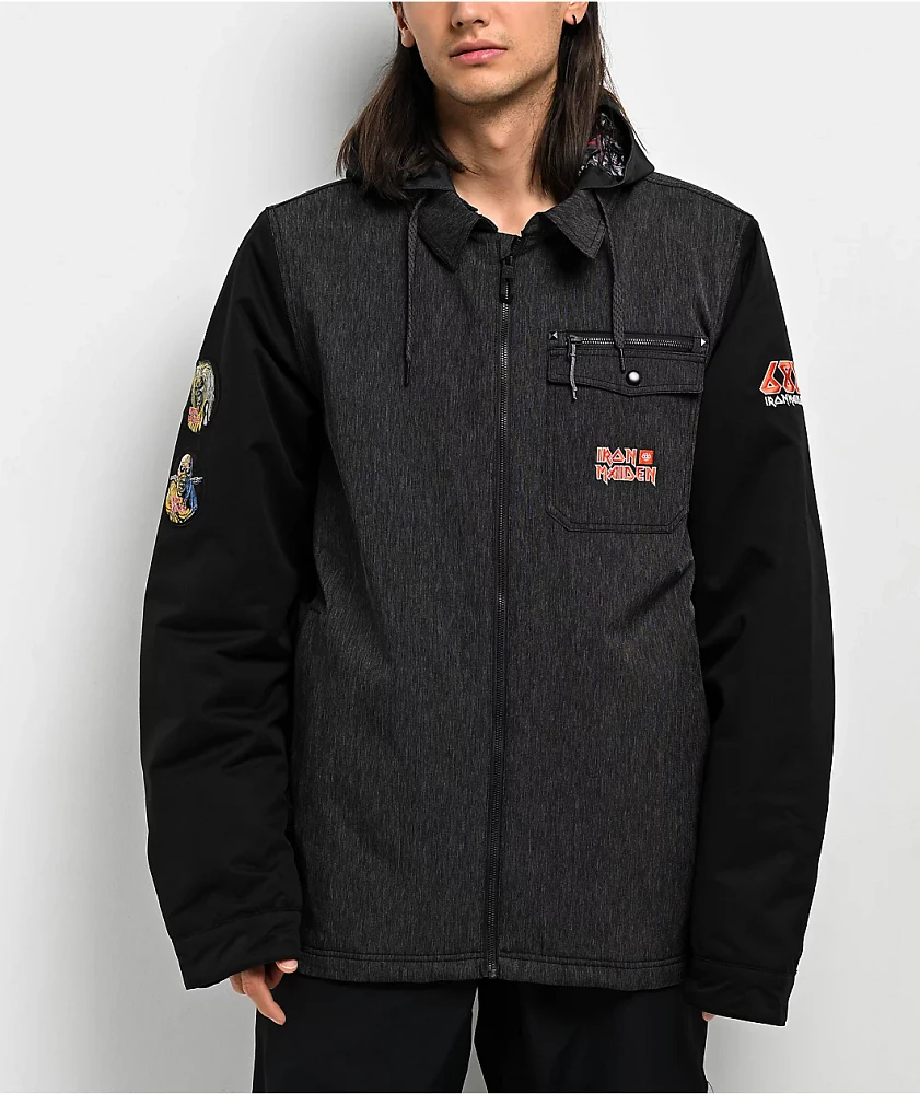 686 x Iron Maiden Insulated Battle Black Denim 10K Snowboard