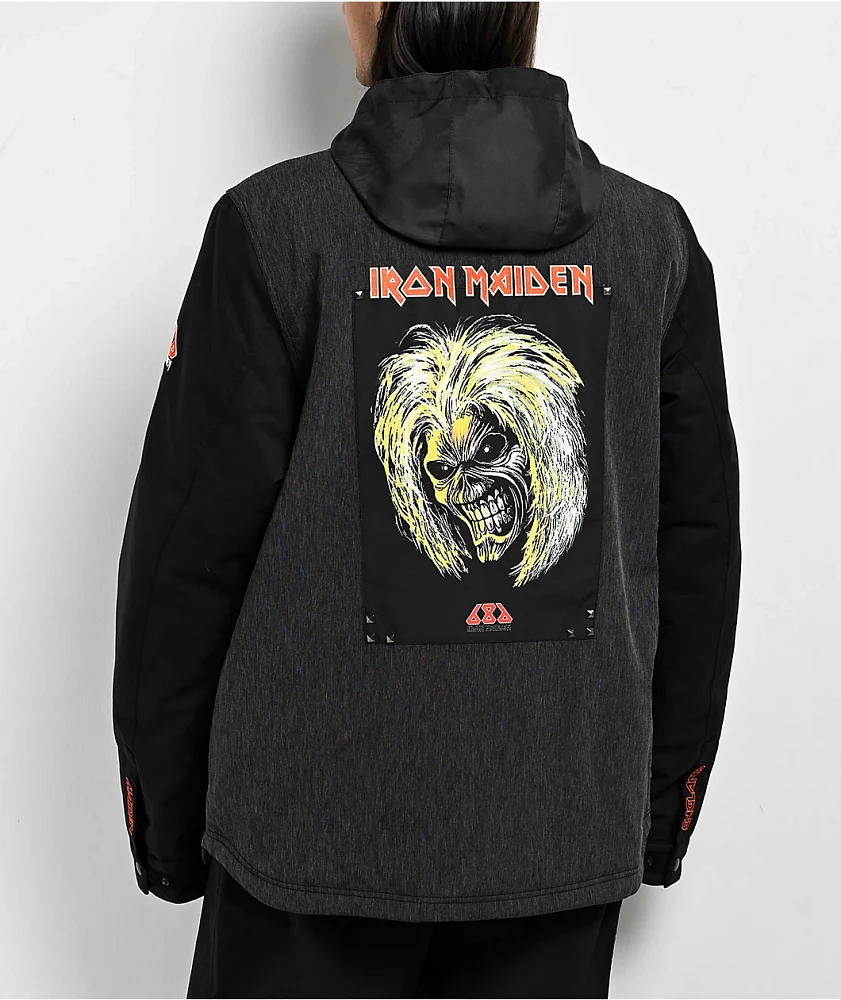 686 x Iron Maiden Insulated Battle Black Denim 10K Snowboard