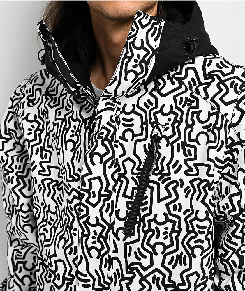 686 x Keith Haring Spectra White Colorblock 10K Snowboard Jacket