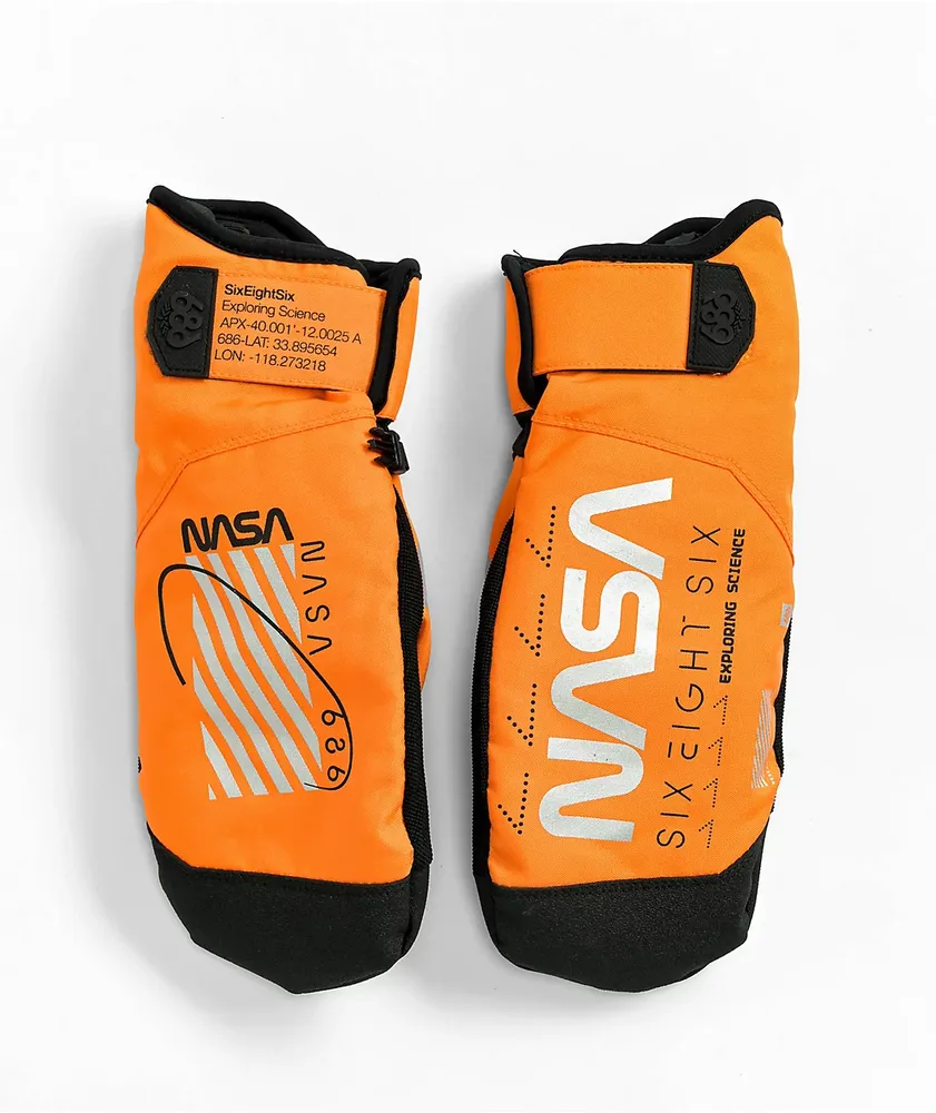 686 x NASA Primer Orange 10K Snowboard Mittens at Hamilton Place