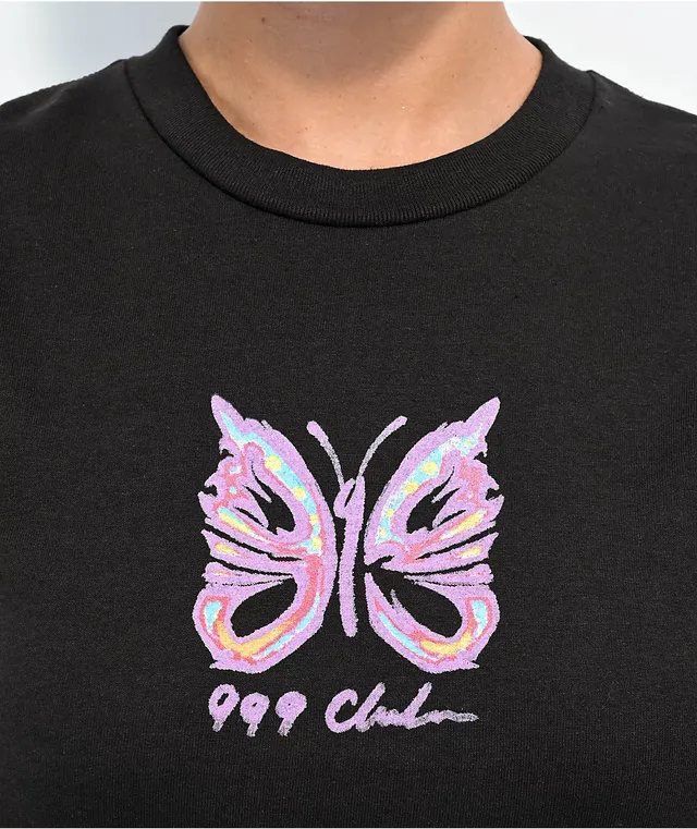 999 Club by Juice WRLD Butterfly Black T-Shirt | Arden Fair