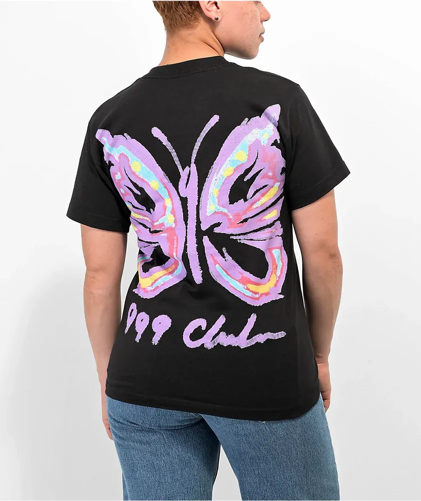 最高 T-Shirt Black Butterfly WRLD Juice by Club 999 | Fair Arden トップス