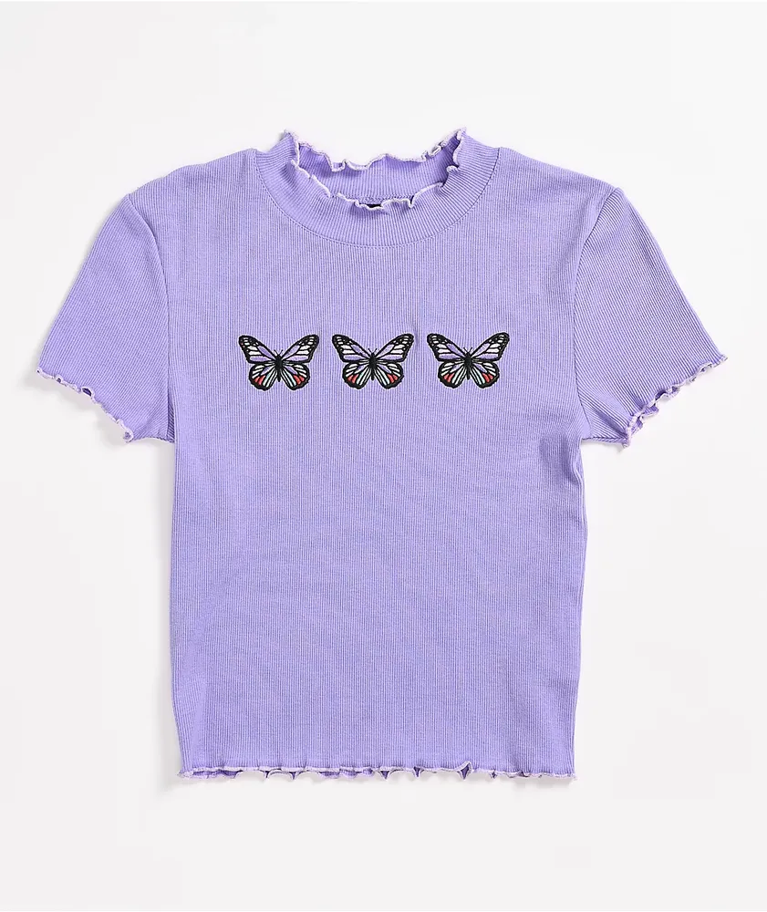 Purple outlet butterfly shirt