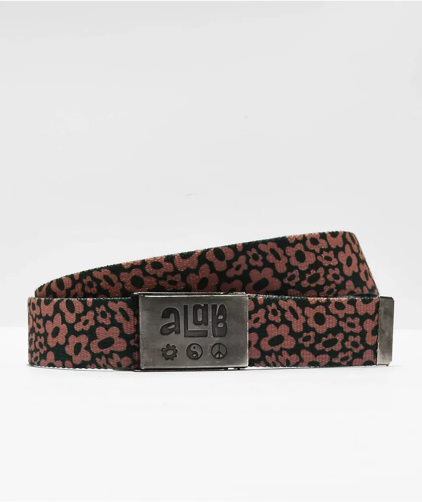 A Lab Ember Flower Print Web Belt Hamilton Place