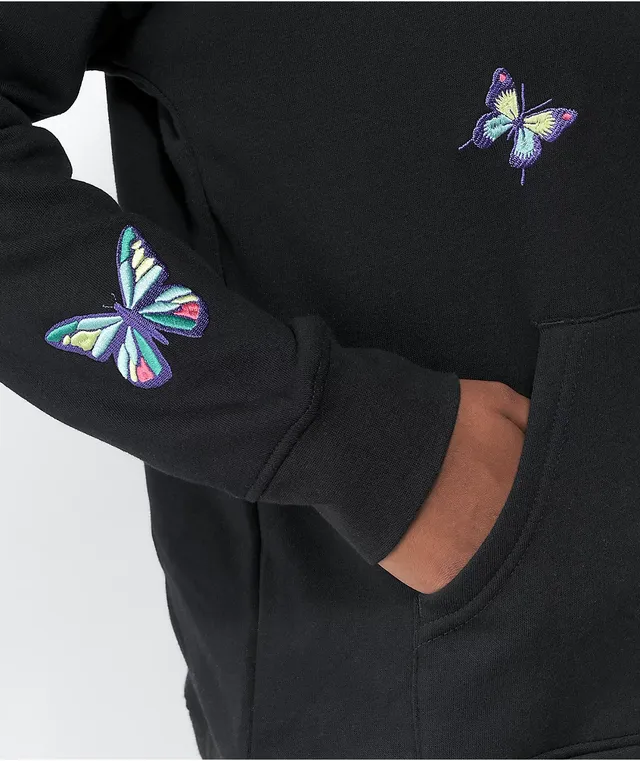 Embroidered butterfly hoodie cheap