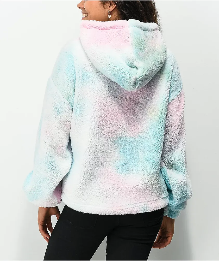 Cropped sherpa sales hoodie