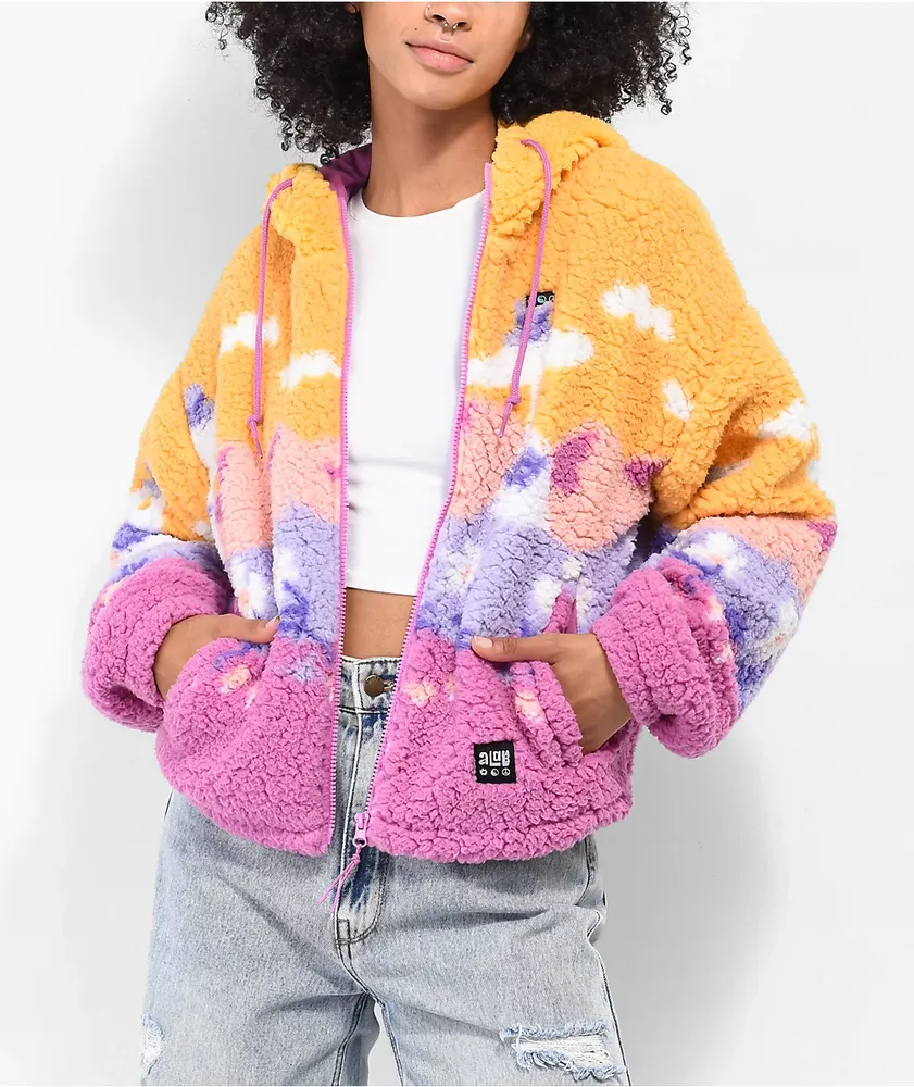 A.LAB A-Lab Lydia Landscape Pink Zip Hoodie | MainPlace Mall