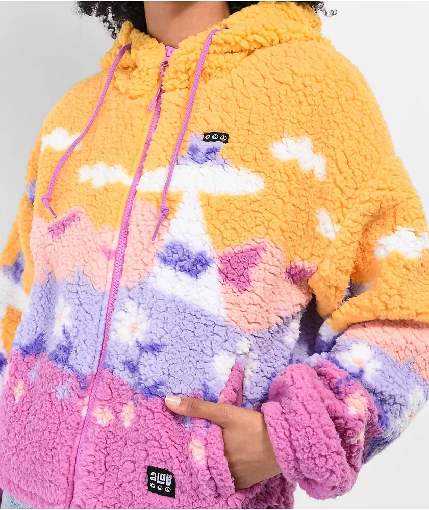 A.LAB A-Lab Lydia Landscape Pink Zip Hoodie | MainPlace Mall