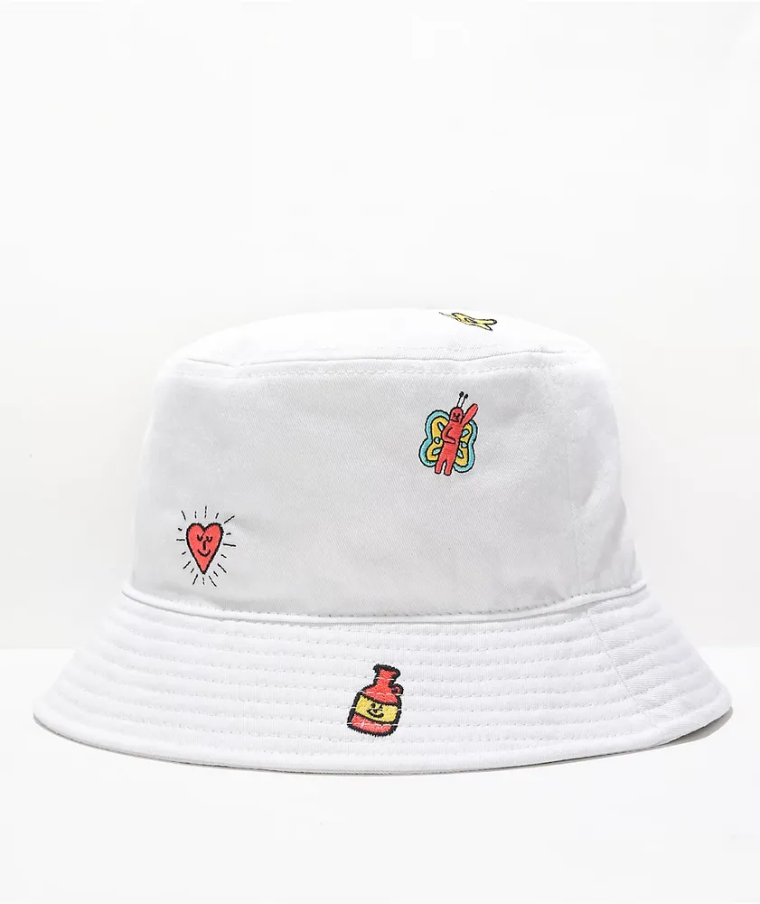 Embroidered top bucket hat